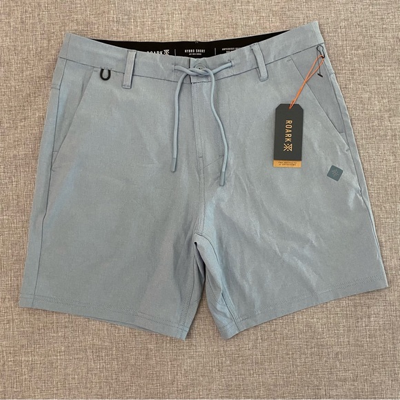 Roark Hybro Mens 30 Hybrid Amphibious Quick Dry Light Blue Shorts New - Picture 1 of 9